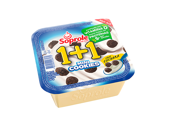Yoghurt 1+1 Mini Cookies con cuchara
