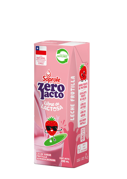 Leche Zerolacto semidescremada frutilla 200ml