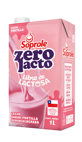 Leche Zerolacto semidescremada frutilla 1L